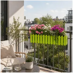 HTI-Living, Blumentopf, Blumenkasten mit Wasserspeicher Nessa 75 cm Grün (20 x 75 x 16.50 cm)