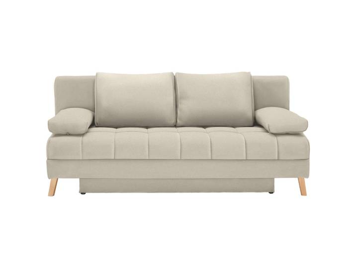 Cantus Schlafsofa, Creme, Holz, Buche, 2-Sitzer, 195x90x90 cm, Schlafen auf Sitzhöhe, Wohnzimmer, Sofas & Couches, Schlafsofas, Schlafsofas mit Bettkasten
