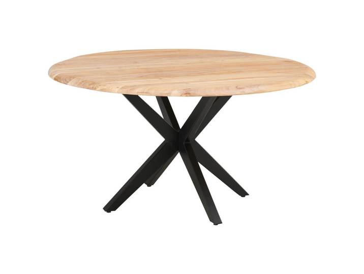 Mid.you Esstisch, Naturfarben, Holz, Akazie, massiv, rund, 140x76x140 cm, Esszimmer, Esstische, Holztisch, Massivholztische