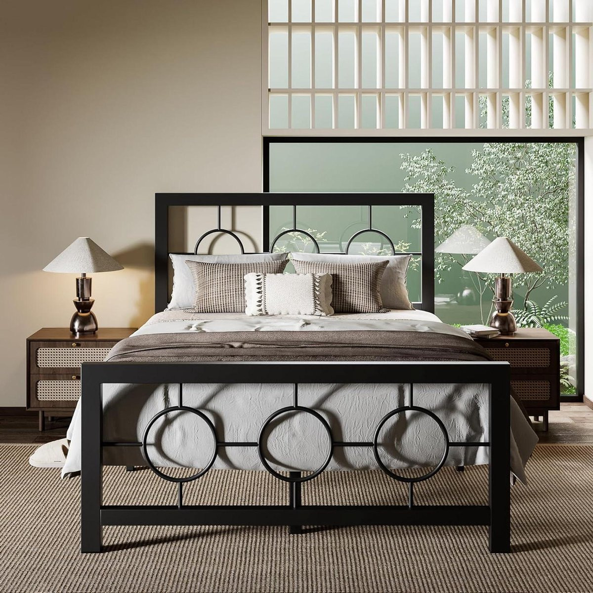 Metalen Bedframe Platform Bed Zwart