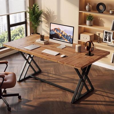 OEM 63 Inch Solid Wood Computer Desk, Home Office Workstation Table, Ideal Desk for Gaming, Writing,Work From Home and Study