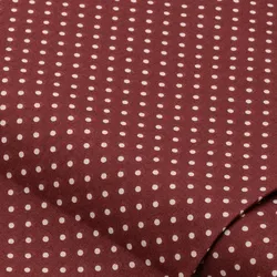 Baumwollstoff Punkte "Sina", weinrot/creme