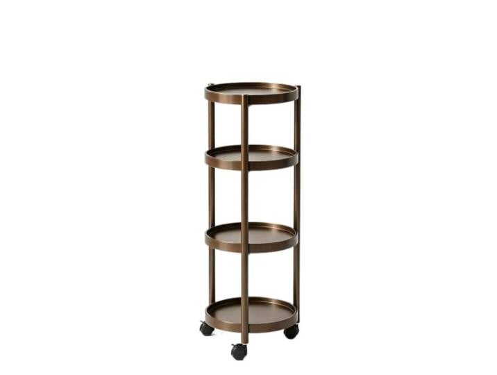 Rollbarer Aufbewahrungswagen, Beistelltisch und Couchtisch Tragbarer Organizer for Wohnzimmer, Nachttisch und Snack(4-layers)