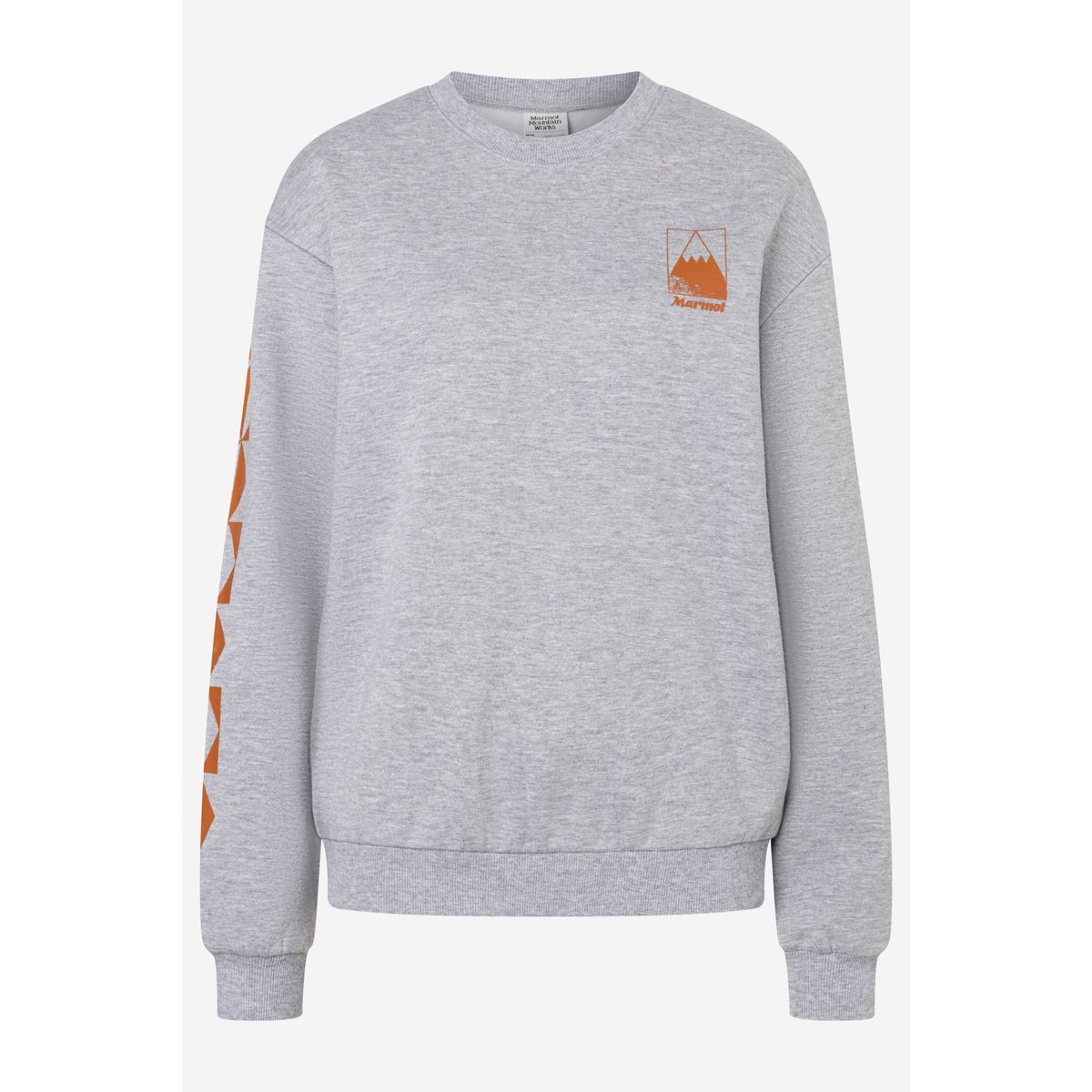 Marmot Wm's Mountain Geo Crew Sweatshirt grey heather (007) XL M17101-007-XL