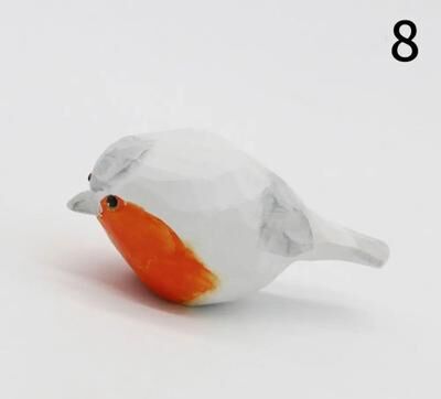 Uplift Treasures Handmade Wooden Bird Figurine Cute Carved Mini Decor 8