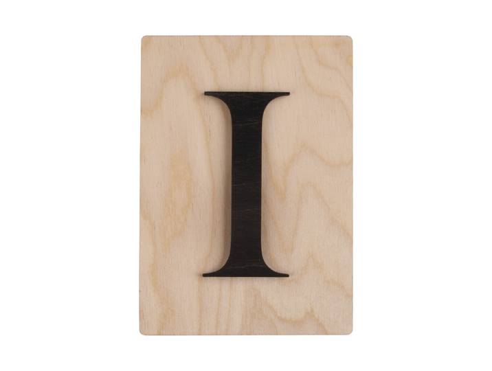 Holz-Buchstabe I, FSC Mixed Credit, 10,5x14,8cm