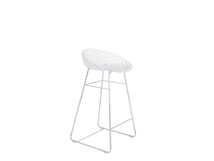 Kartell Smatrik Stool\, Tabouet\, Cristal avec Structure chromée