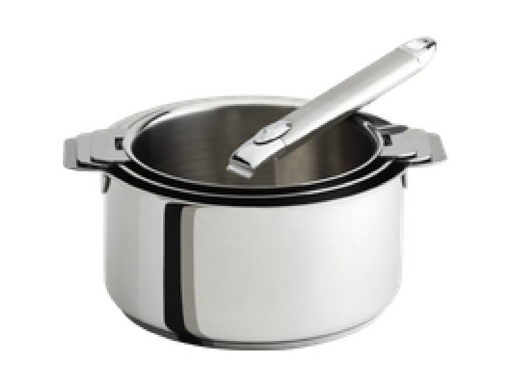 Set de 3 casseroles inox MUTINE amovible 16/18/20cm + 1 poignée inox Zénith 2