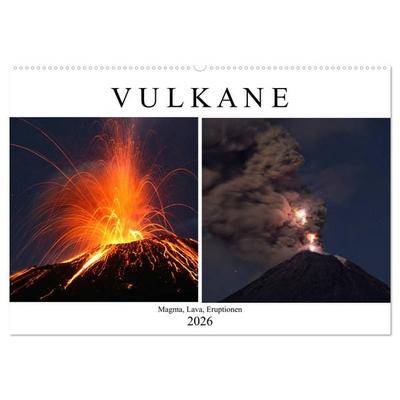 Vulkane - Magma, Lava, Eruptionen (Wandkalender 2026 DIN A2 quer), CALVENDO Monatskalender