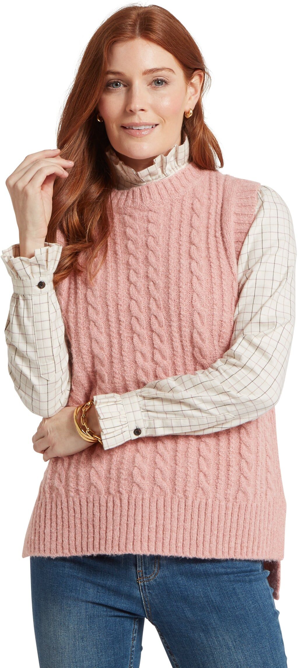 Schöffel Country Evie Sleeveless Jumper - Pink - Size UK12 - Women