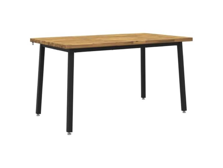 Tmriohed Esstisch 140x80x75 cm Massivholz Akazie Küchentisch Stabiler Tisch für Esszimmer und Wohnzimmer mit verzinkten Stahlbeinen sowie verstellbaren Füßen gegen Wackeln.