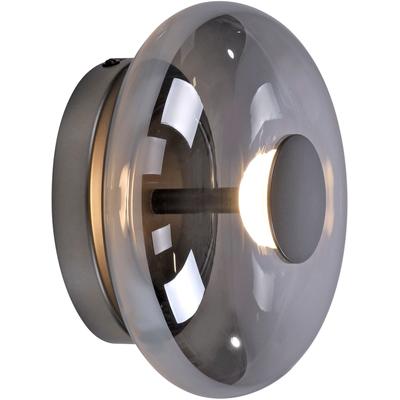 LED Deckenleuchte "POSH", grau, 1, Ø 22cm H: 11cm, 1 Stk., SCHÖNER WOHNEN-KOLLEKTION, Leuchten, SCHÖNER WOHNEN Kollektion, SimplyDim, Memoryfunktion, LED Deckenleuchte