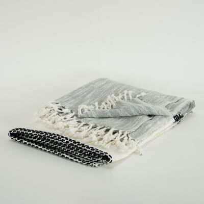 Rizzy Home Color Block with Stripes Woven Throw