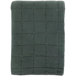 Chic Antique Aix Vintage Quilt Bettdecke, 240 x 240 cm cm forest green