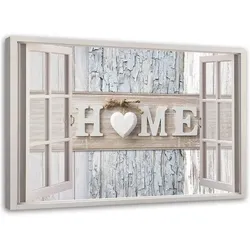 LEINWANDBILD Fensterblick Home Shabby Chic