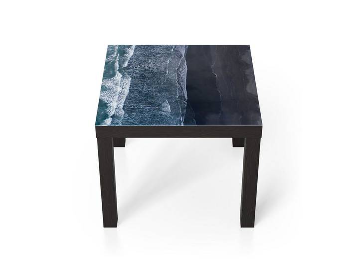 DEQORI Couchtisch 'Meereskontraste', Glas Beistelltisch Glastisch modern
