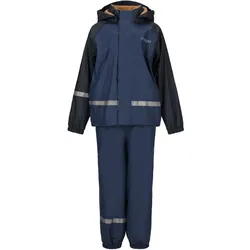ZigZag Augus PU Fleece Regenjacke + Regenhose Set Kinder 2135 - dark denim 3 (98)