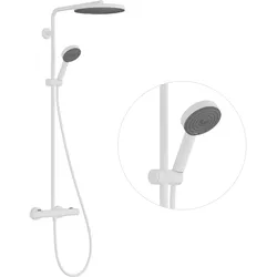 hansgrohe Pulsify S PURO Duschsystem 260, 1-jet, Ecostat Fine, Handbrause 3-jet, EcoSmart, 24237700, Farbe: Mattweiß