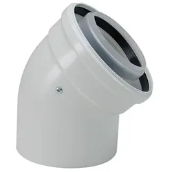 Buderus Luft-/Abgas-Bogen konzentrisch - Ø 80/125 mm - 45° - Farbe weiß - 7738112593
