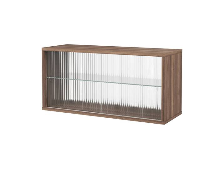 Pira Vitrine Pira Noyer - verre strié, 90x31 cm, 4 portes