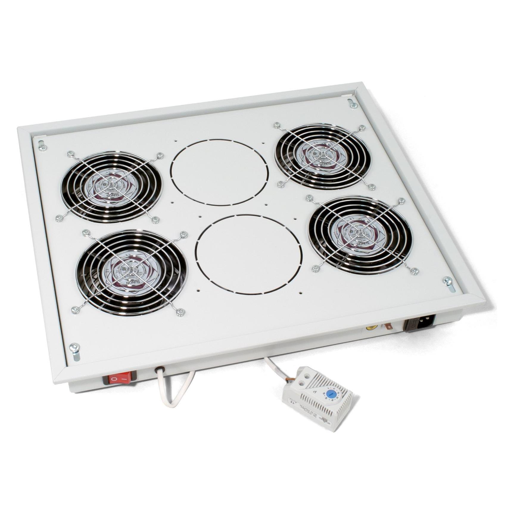 Triton Fan Unit Rack-Lüfterfach (230 V) mit Thermostat (4 Lüfter) (RAC-CH-X04-X3)