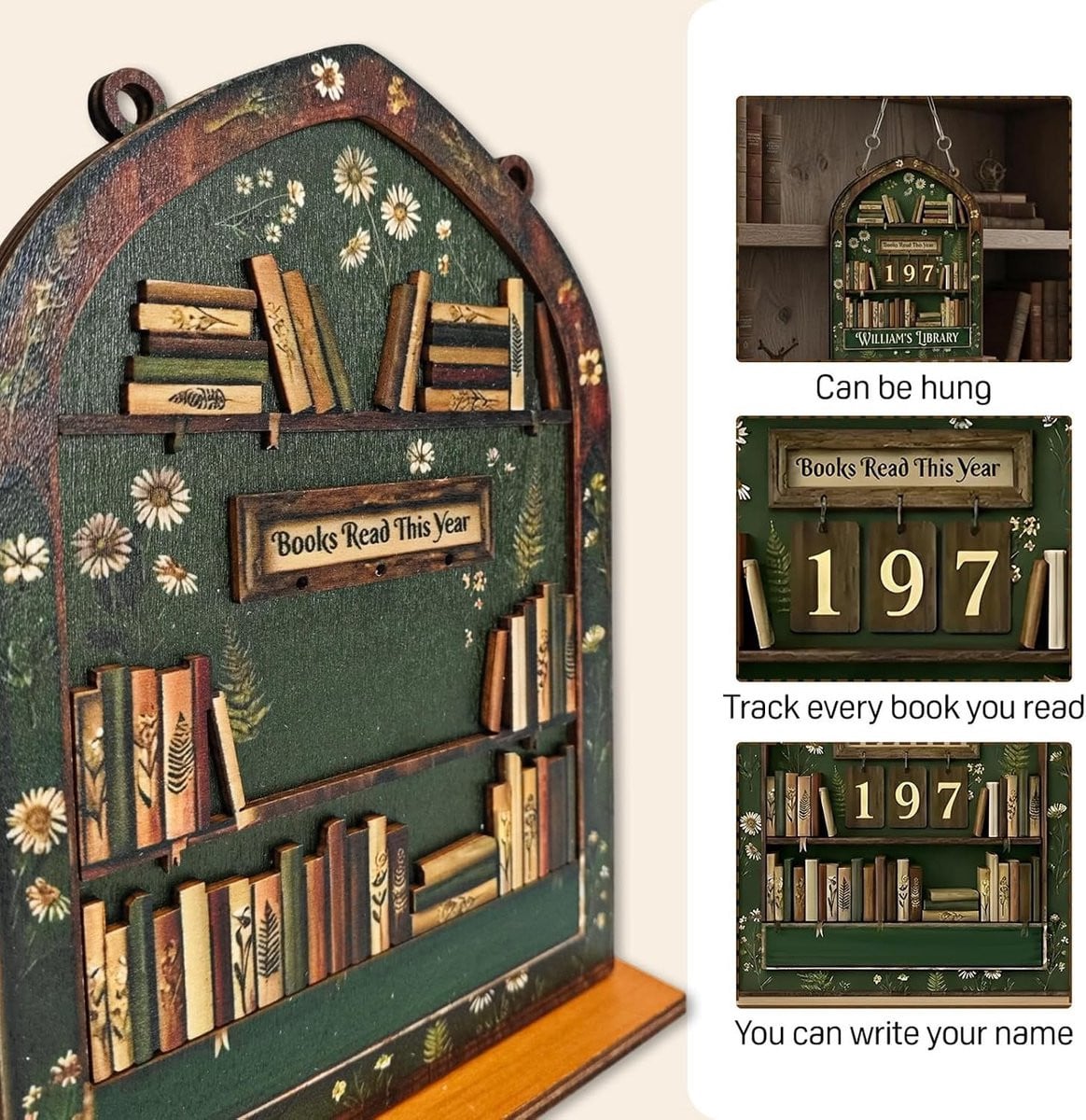 Decoratieve Boekenlezer Teller voor Boekenkast en Leeshoek