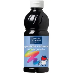 LEFRANC BOURGEOIS Gouache Redimix Temperafarbe schwarz 500,0 ml
