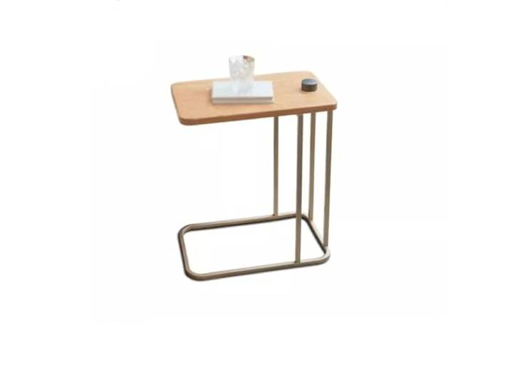 YCCHAH Sofatisch Massivholz Kleiner Couchtisch Sofa Beistelltisch Nordic Eisen Lagerregal Balkon Tisch Snacktisch Wohnzimmer-Beistelltisch(A)