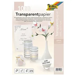 folia Transparentpapier 115 g/m2 transparentweiß A4 10 Blatt