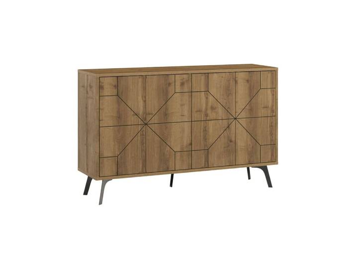 Buffet effet bois beige 123x35 cm