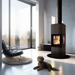 Kratki Stahlofen INGA 8 kw Ø 150 Schwarz Kaminofen Ofen Kamin dreiseitige Sicht