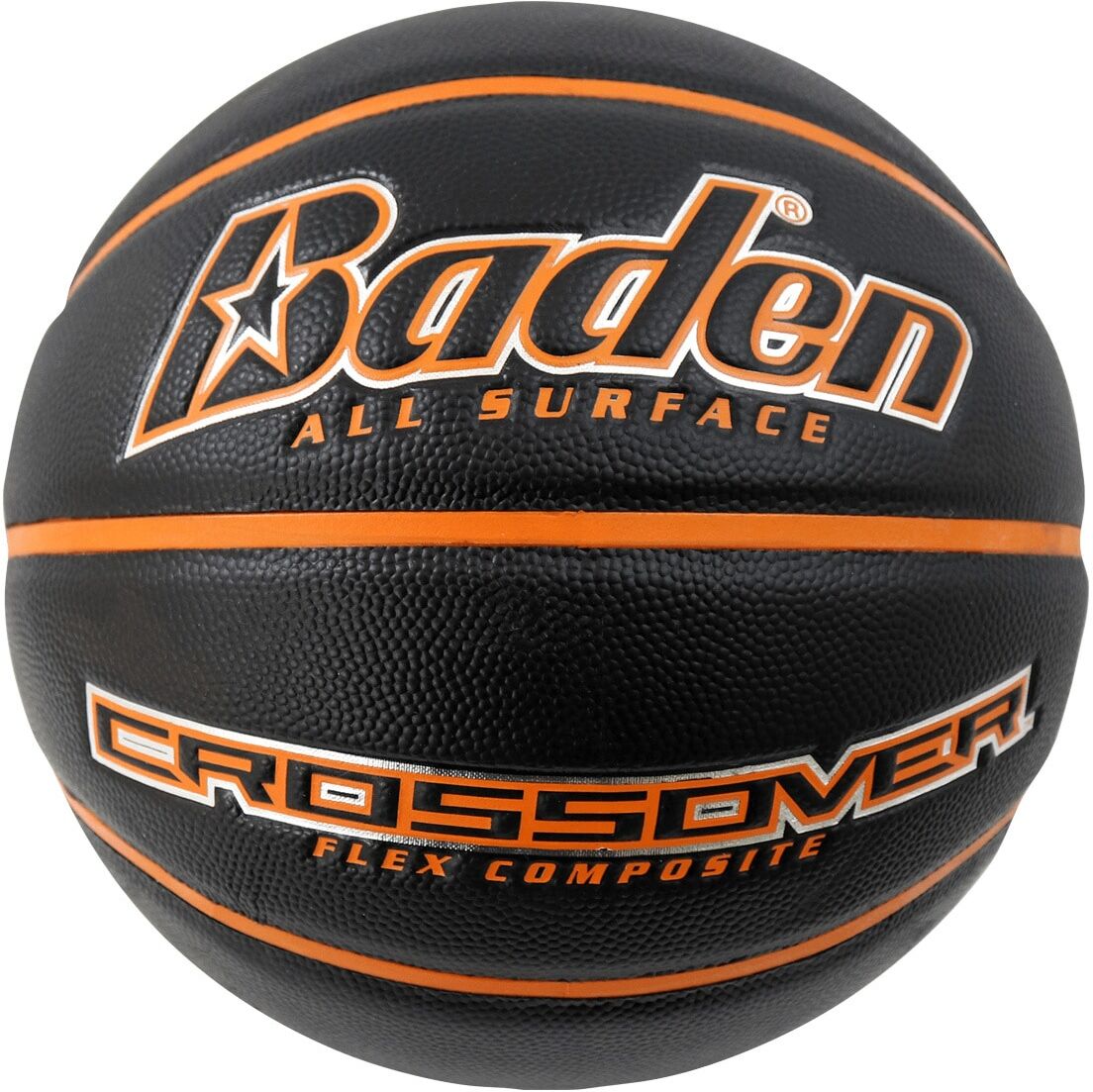 Basketball KEMPA "Basketball Baden Crossover" Gr. 5, schwarz (schwarz, orange), Bälle, Herren, 5, Basketball
