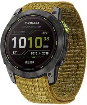 Inspired Deals Garmin Fenix Nylon Loop Strap Adjustable Breathable Sport Watch Band For Garmin Fenix 7X yellow Green