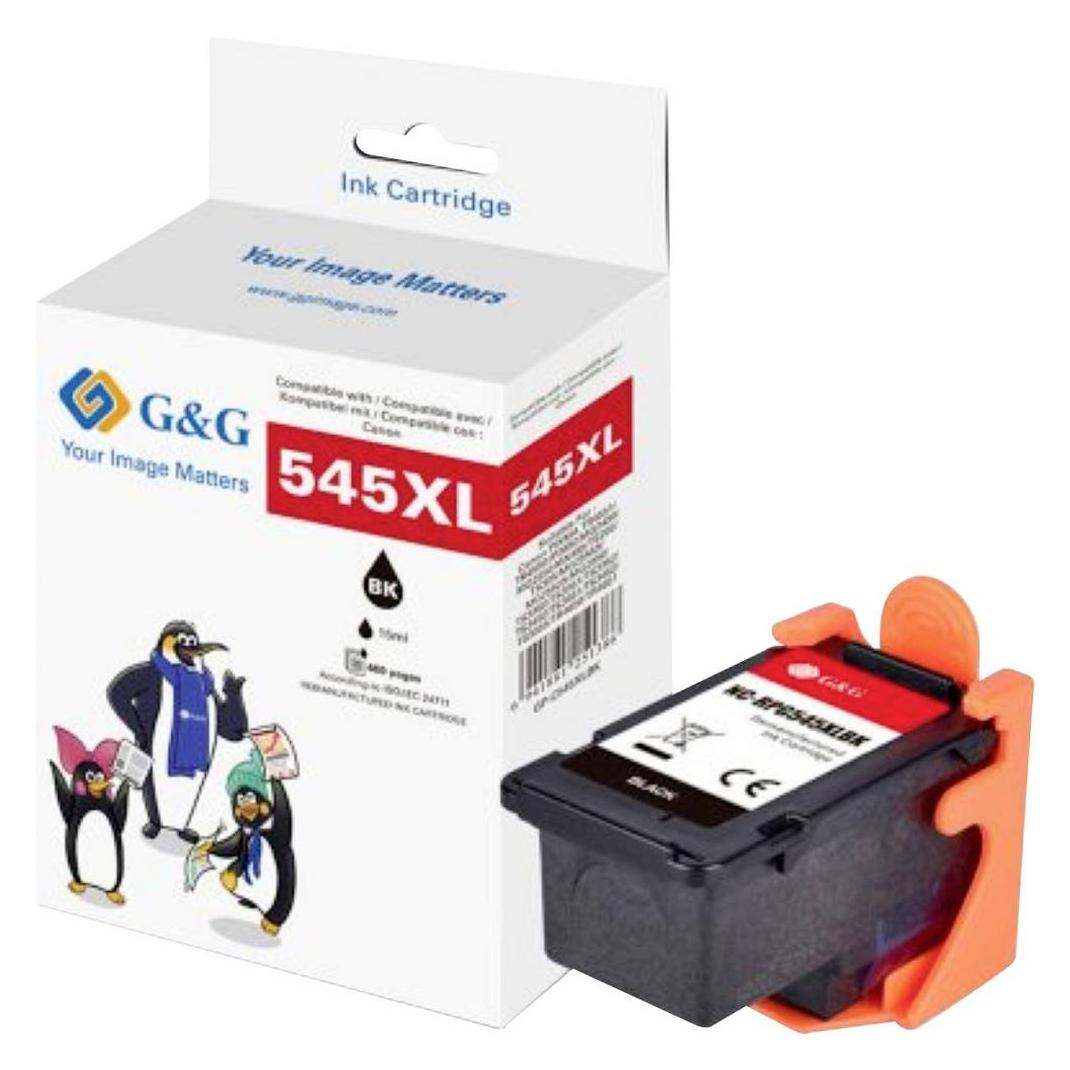 G&G XL-Patrone kompatibel mit Canon PG-545XL / 8286B001 (BK) (15096)