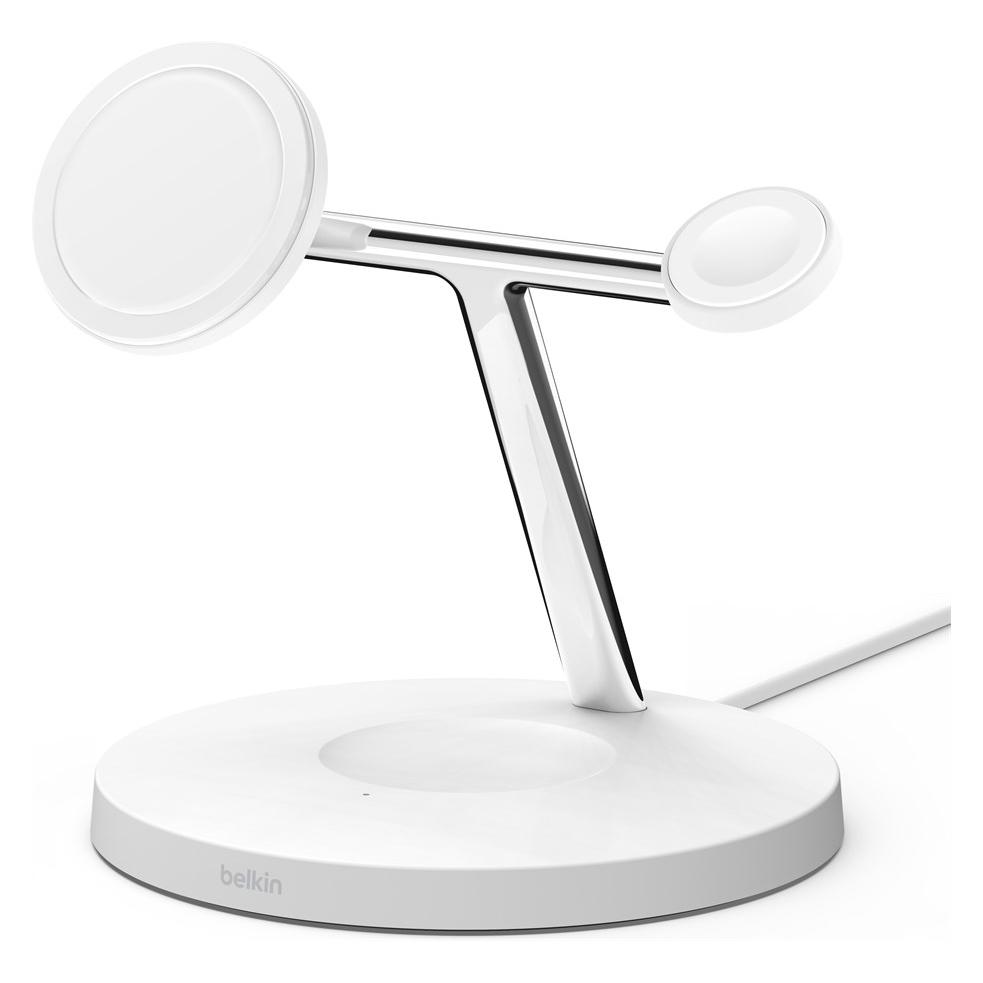 Belkin BoostCharge Pro 3-in-1 Ladegerät mit MagSafe (15 W) (WIZ017VFWH)