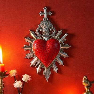 Inspire Select Heart Flame Arrow Resin Wall Pendant Modern Romantic Decorative Hanging Ornament a20chuanxinjian jin