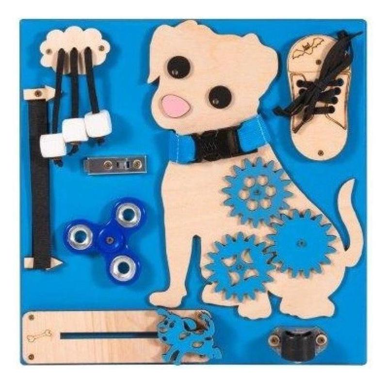 3Toysm Hugo der Hund, blaues Manipulationsbrett (58223157)