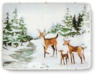 "Certified International Winter Cabin Rectangular Platter 16in x 12in - 16"" L x 12"" W x 1.25"" H"