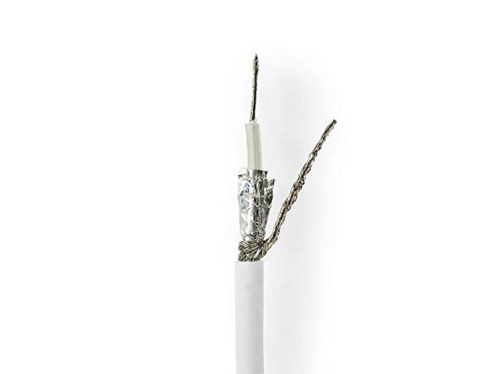 Nedis RG58C/U 50 Ohm coaxkabel op haspel voor binnen / wit - 100 meter