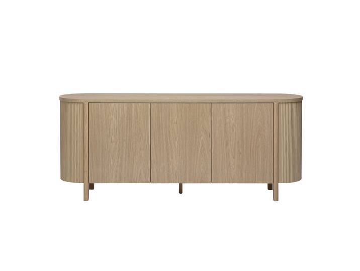 Buffet finition bois clair chêne 3 portes L180 cm PAOLINE