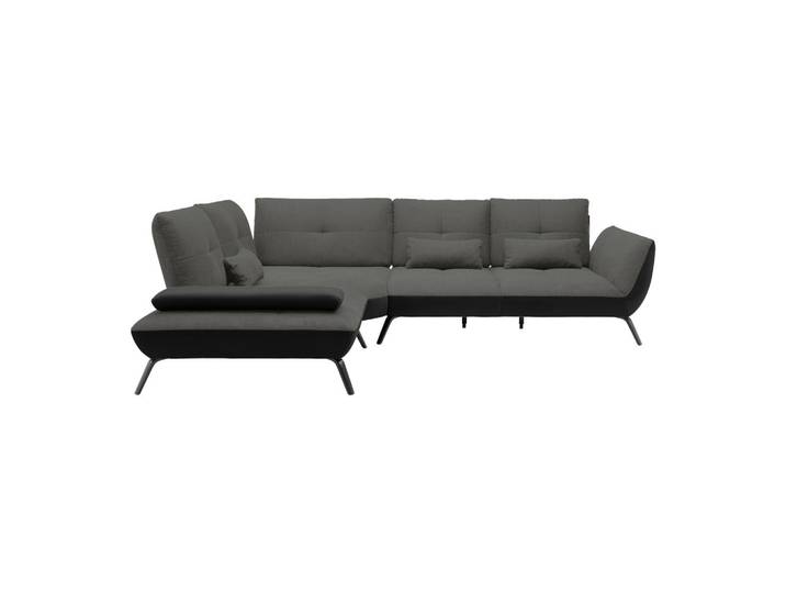 Wohnlandschaft Flachgewebe Anthrazit, Schwarz