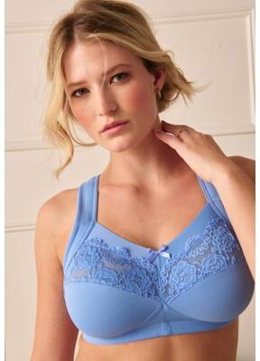 Plus Size Women's Full Coverage Gel Strap Bra by Comfort Choice in French Blue (Size 46 D)