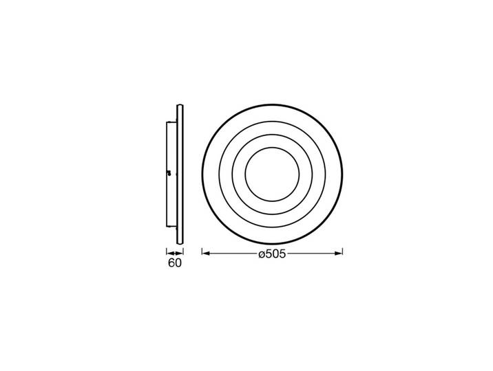 OSRAM LED Deckenleuchte ORBIS SPIRAL LOOP, weiß / opal, für Wohn- / Esszimmer, Metall, Modern