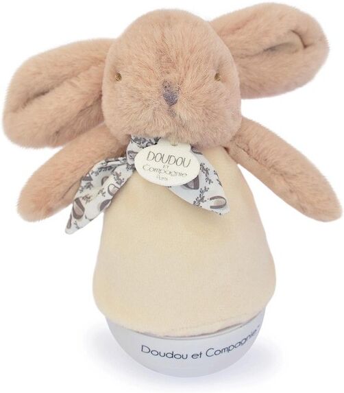 Veilleuse bébé musicale Culbuto marron 16 cm - Doudou et Compagnie