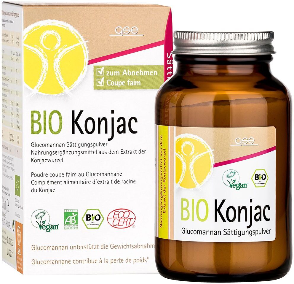 GSE Bio Konjac Glucomannan Sättigungspulver 135 g Pulver