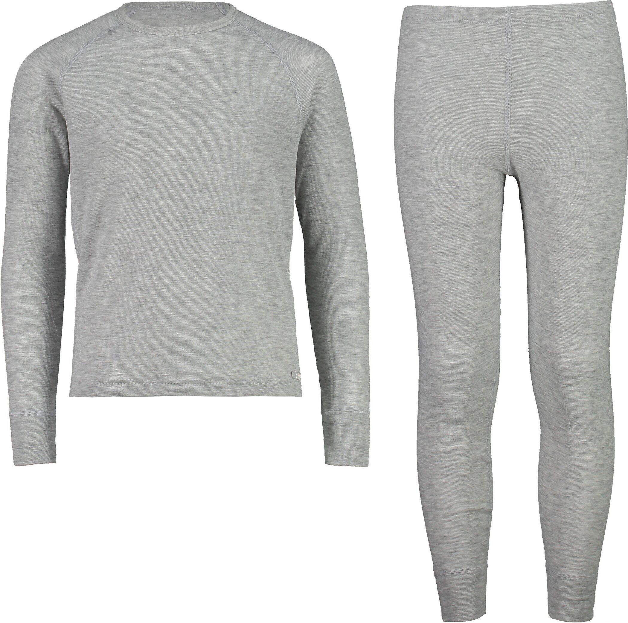 Thermounterwäsche-Set CMP "Skiunterwäsche-Set - für Kinder", Mädchen, Gr. 176, grau (grigio meliert), Obermaterial: 100% Polyester, Bekleidungssets Thermounterwäsche-Set, Atmungsaktiv & schnelltrocknend & für Kinder