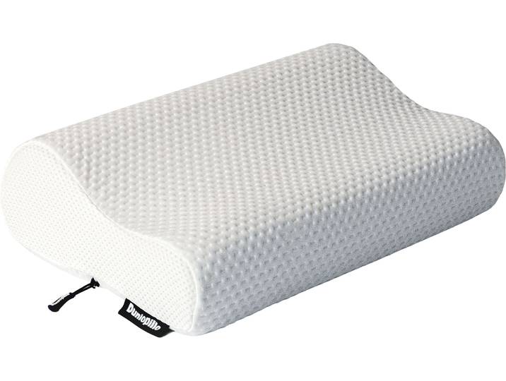 Nackenstützkissen DUNLOPILLO Home, Nackenstützkissen aus Viskoschaum 30x50 cm , weiss (weiß), B:30cm H:10cm L:50cm, Bezug: 98% Polyester, 2% Elasthan. Füllung: 100% Polyurethan, Kopfkissen, Nackenstützkissen, entlastet die Wirbelsäule, allergikergeeignet (Hausstauballergiker)