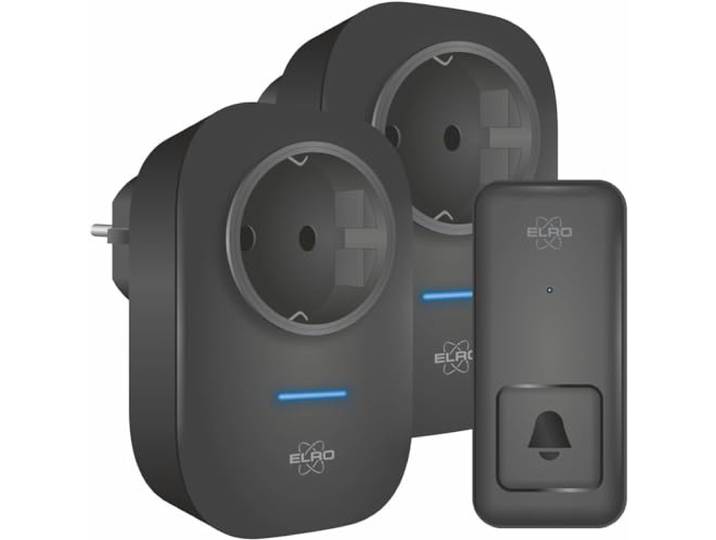 ELRO DB4000 Draadloze Kinetische Deurbel Set – met 2x Plug-in Ontvanger met Stopcontact – Geen Batterijen nodig