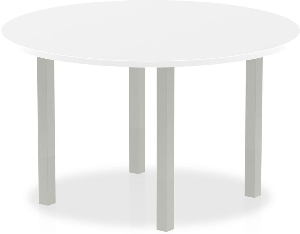 Latitude Run Kyvan 120 cm Circle Conference Table White 4