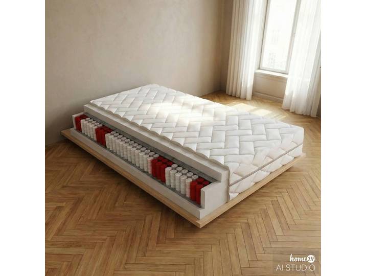 Taschenfederkernmatratze Sognato 80 x 200cm Andere Weiß